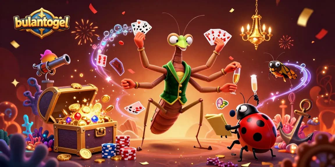 Menangkan bulantogel dengan mantis praying 3D yang cerdik, kartu terbang, dan harta bawah laut.
