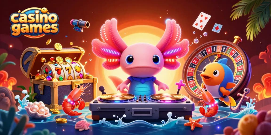 Experience thrilling casino games with vibrant underwater characters and dynamic elements.