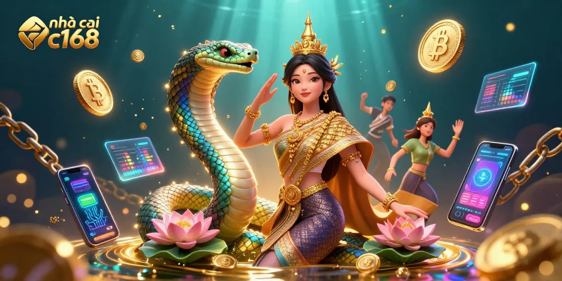 Bet confidently at nhà cái c168, featuring luxurious Asian-themed elements and dynamic gaming symbols.
