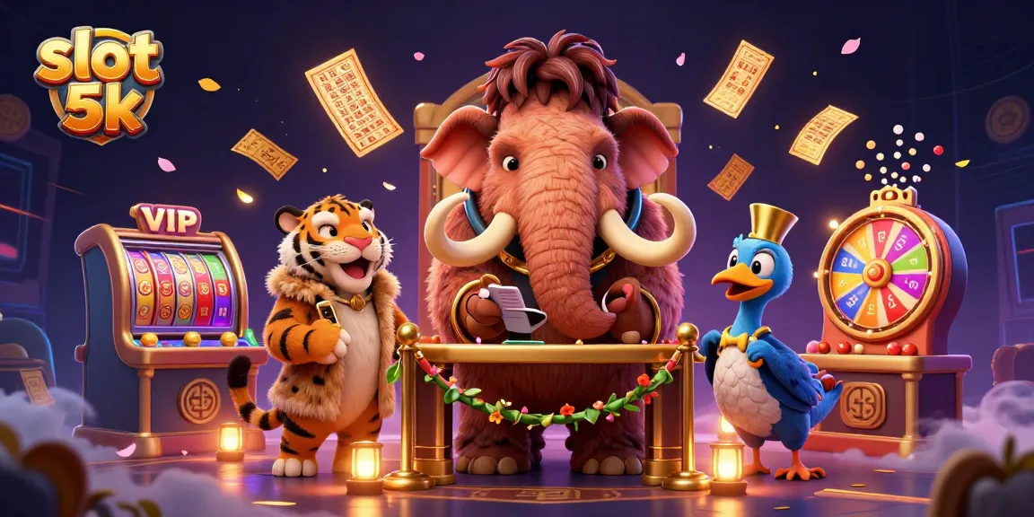 Win big with slot 5k in this vibrant 3D casino scene featuring engaging characters and dynamic elements.