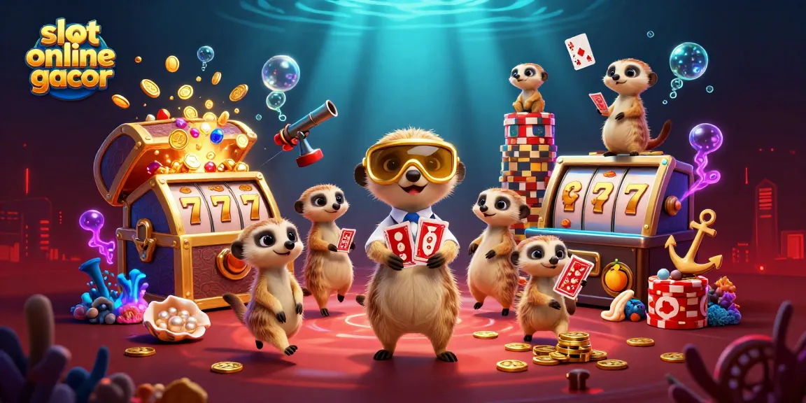 Menggandakan peluang dengan slot online gacor dalam suasana kasino yang ceria dan penuh warna.