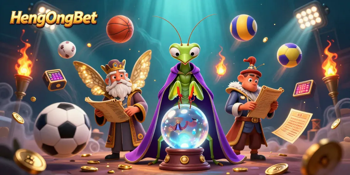Engage with HengOngBet's vibrant 3D scene showcasing sports betting excitement with dynamic elements and colorful characters.
