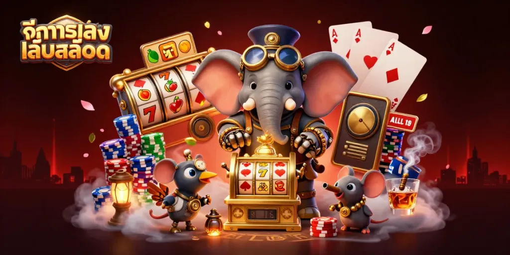 เล่นเกมสล็อตออนไลน์ ทดลองเล่นสล็อต ผ่านเครื่องสล็อตทองคำพร้อมกับตัวละครสตีมพังค์